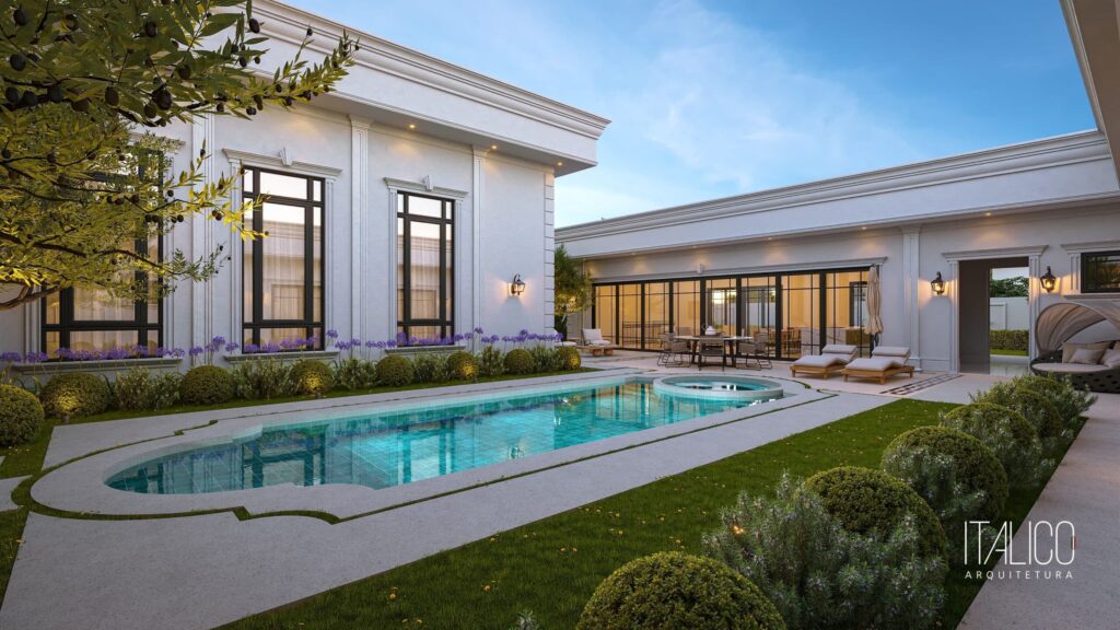 Residência de 700m² no Sainte Anne – Arquitetura Neoclássica